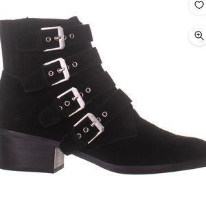 Dolce Vita Tallon Multi Buckle Black Suede Bootie